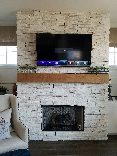 One of our many TV installations on stone!