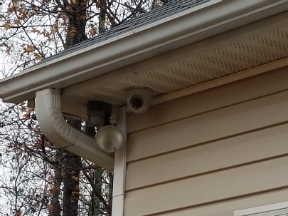 We can install security cameras so you can see every angle from your house.  We can also install flood lights that automatically turn on when motion is detected.