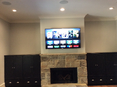 Let us install your TV with a 5.1 in-ceiling surround system.